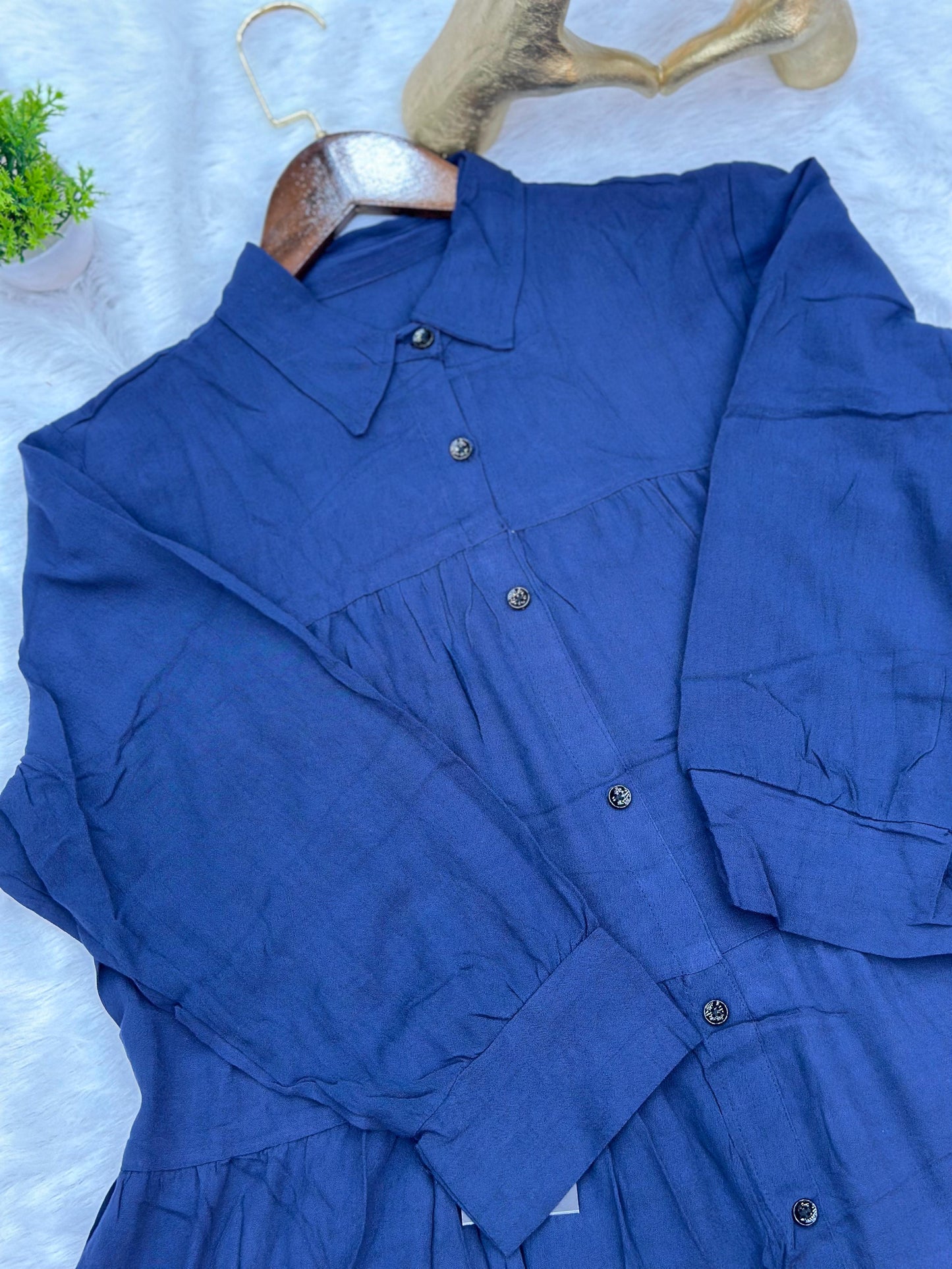 691 Casual Top - Navy Blue