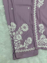 668 Lucknowi Palazzo Set - Lavender