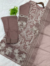 757 Elan Readymade Pakistani Heavy Embroidered Lawn