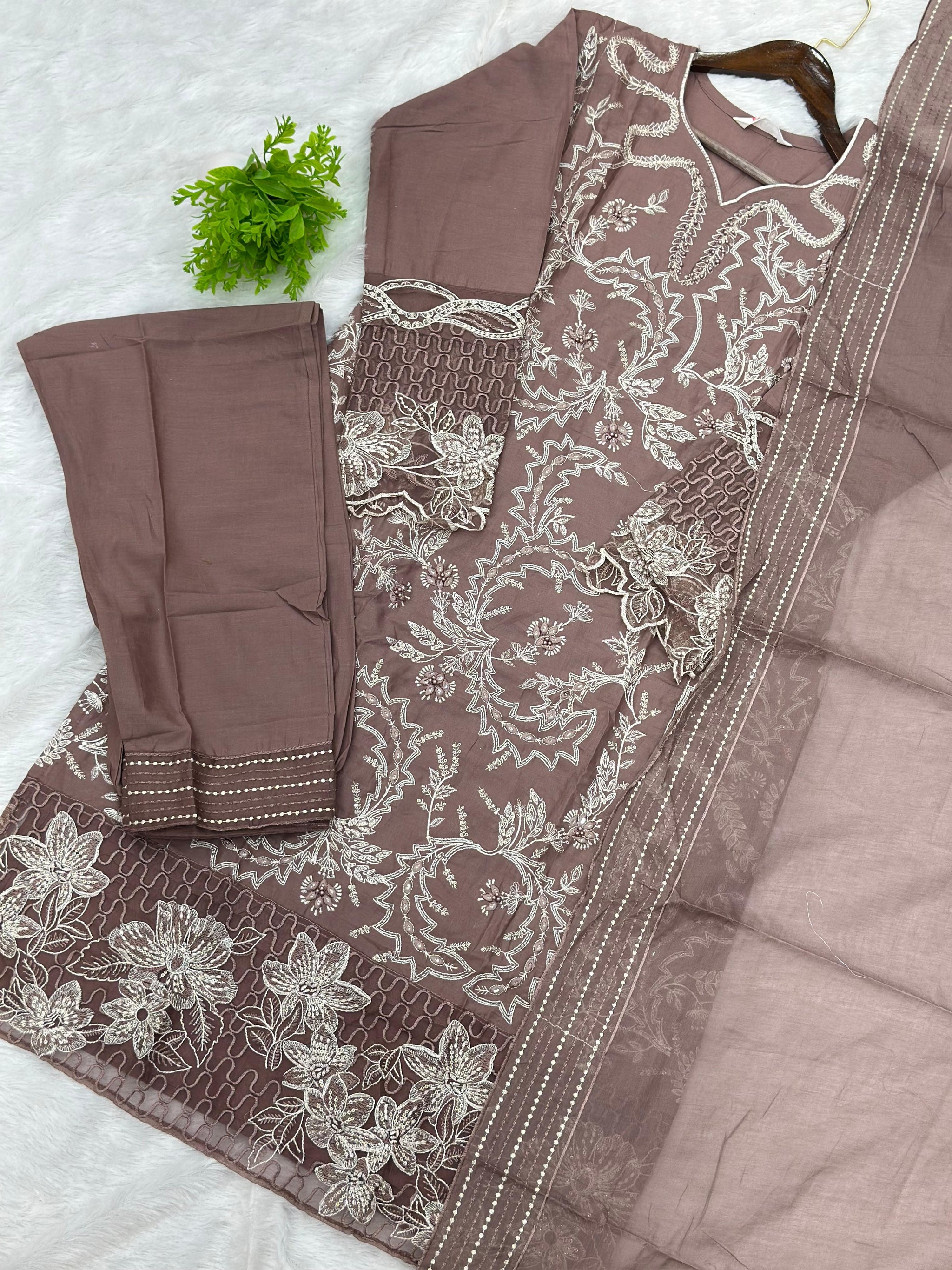 757 Elan Readymade Pakistani Heavy Embroidered Lawn