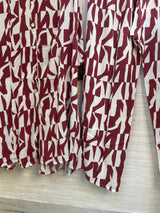 974 Floral Printed Coord-Set - Maroon