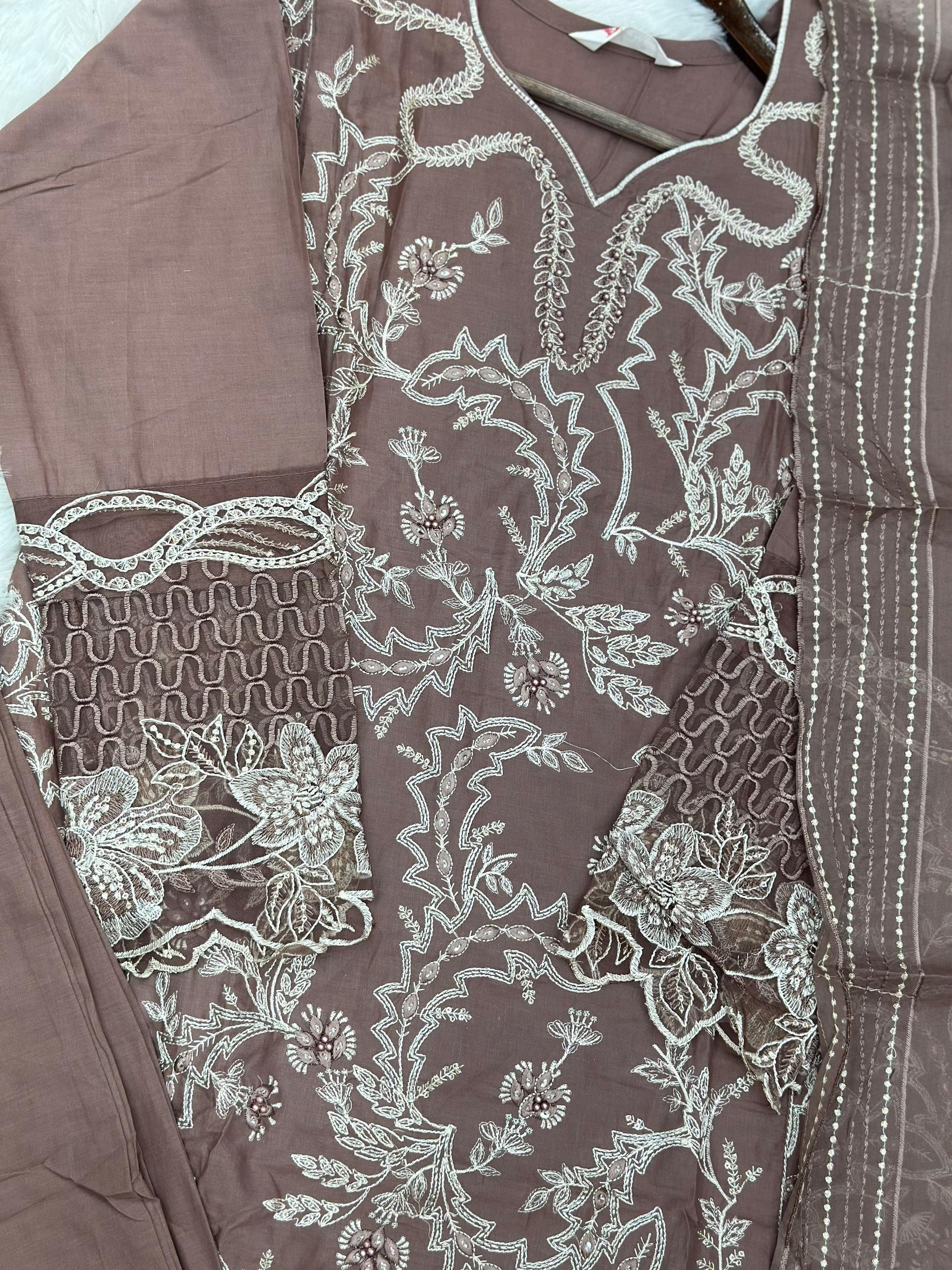757 Elan Readymade Pakistani Heavy Embroidered Lawn