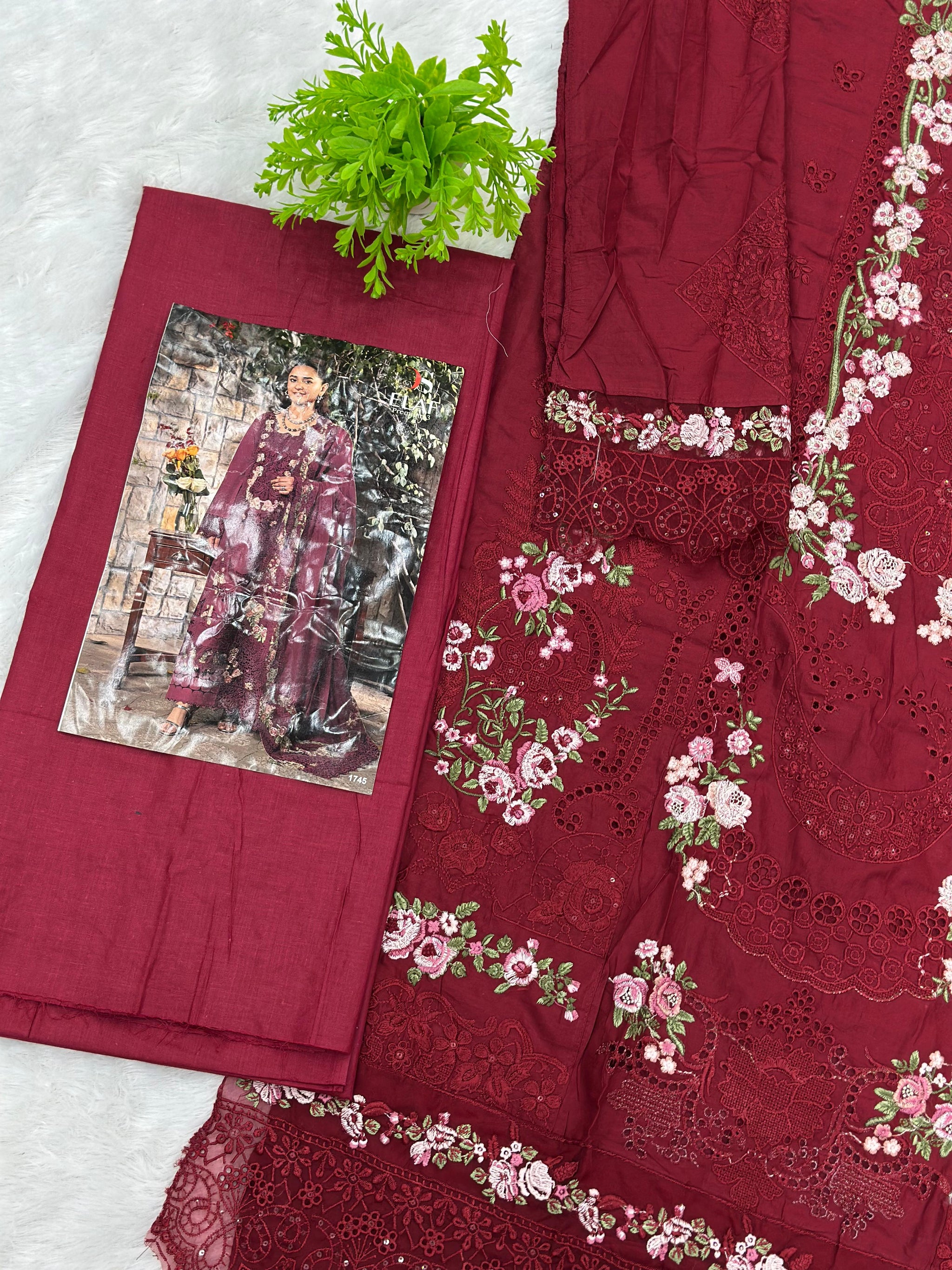 845 Elaf Pakistani Unstitched Lawn Suit