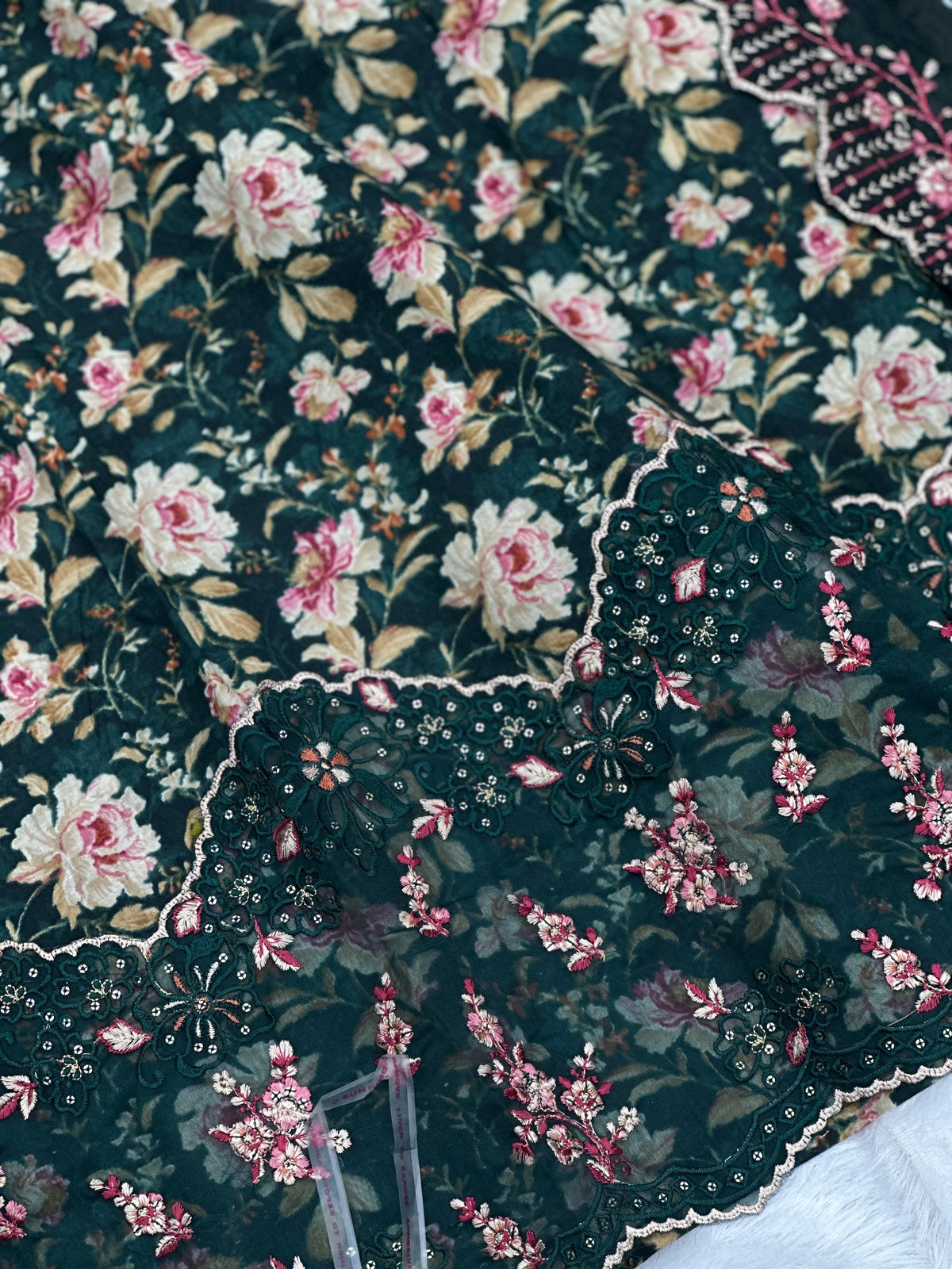 682 Pakistani Lawn Suit -  Black