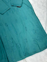 693 Lucknowi Palazzo Set - Turquoise Blue