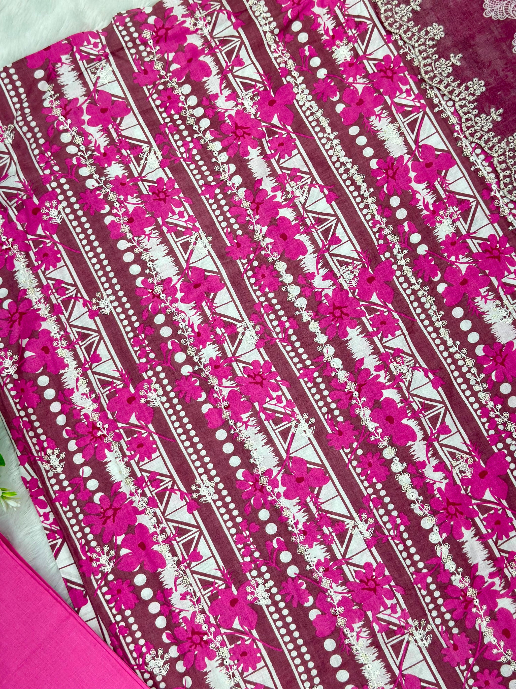 995 Unstitched Casual Lawn Suit