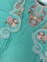 708 Pakistani Embroidery Coord set - Sea Green