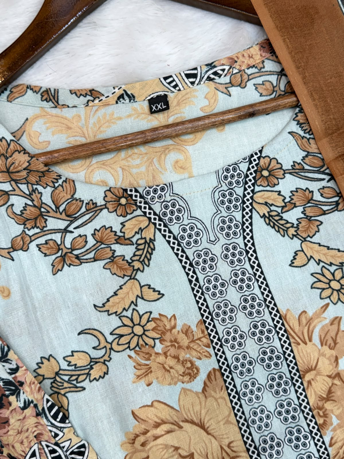1450 Pakistani Embroidered Suit - Sky Blue
