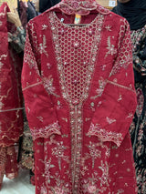 285 Noor-e-Khaas Husnara OG Gown - Vintage Rosewood