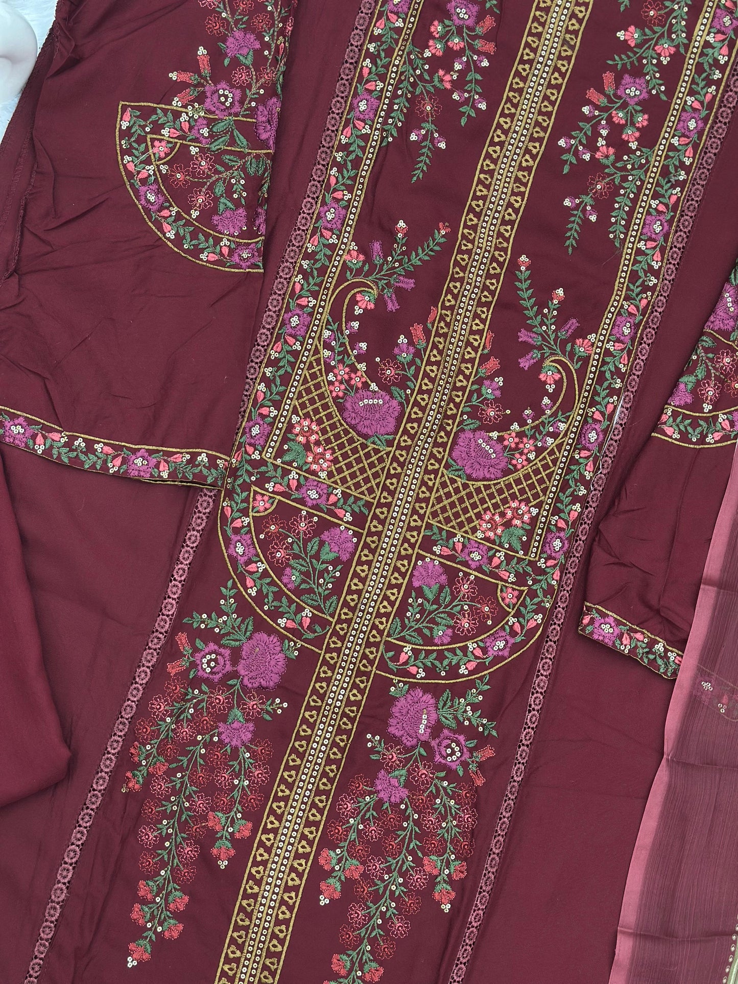 964 Maria-B Unstitched Pakistani Embroidered Suit