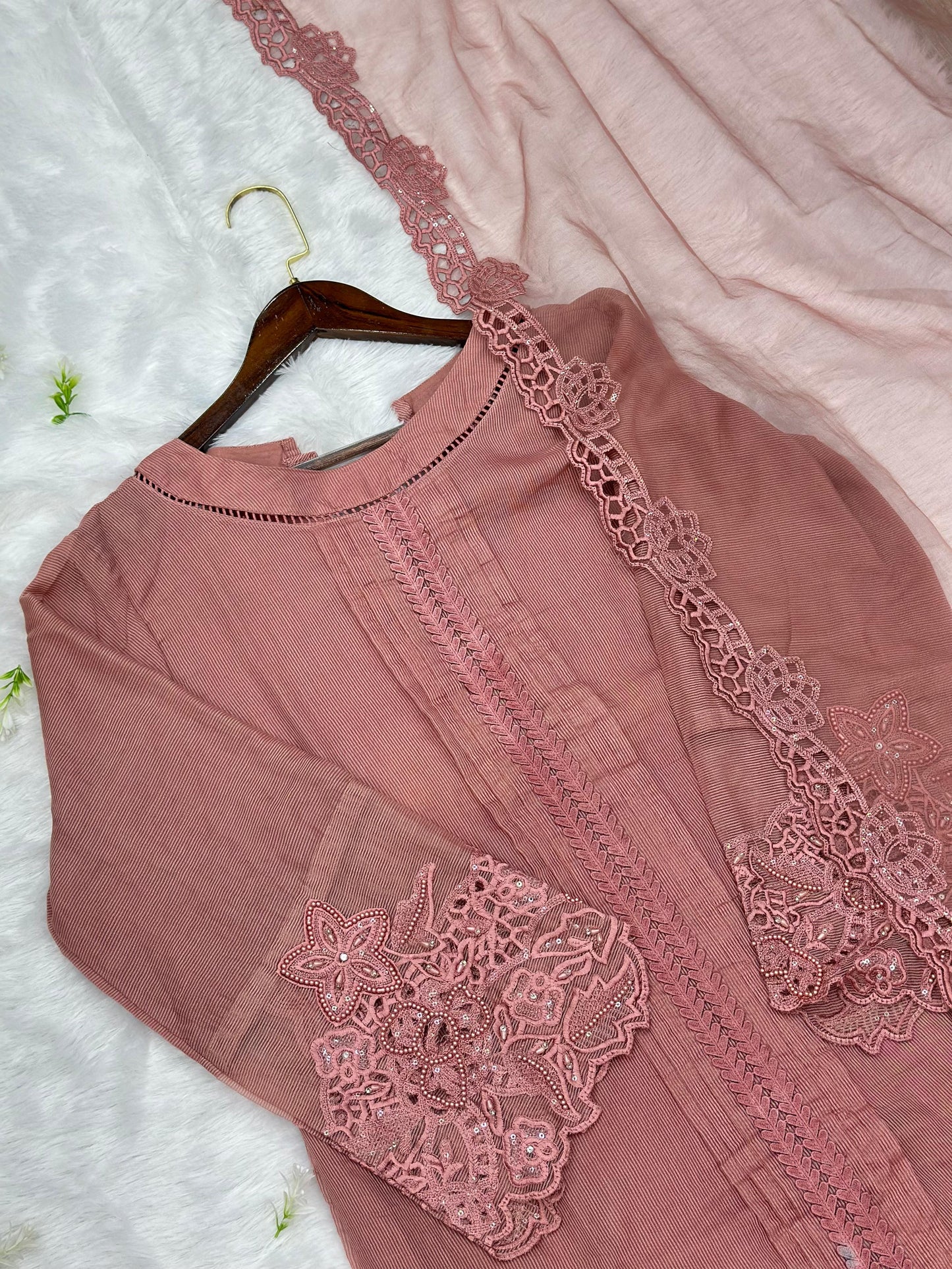 624 Premium Pakistani Party Wear - Dark Peach