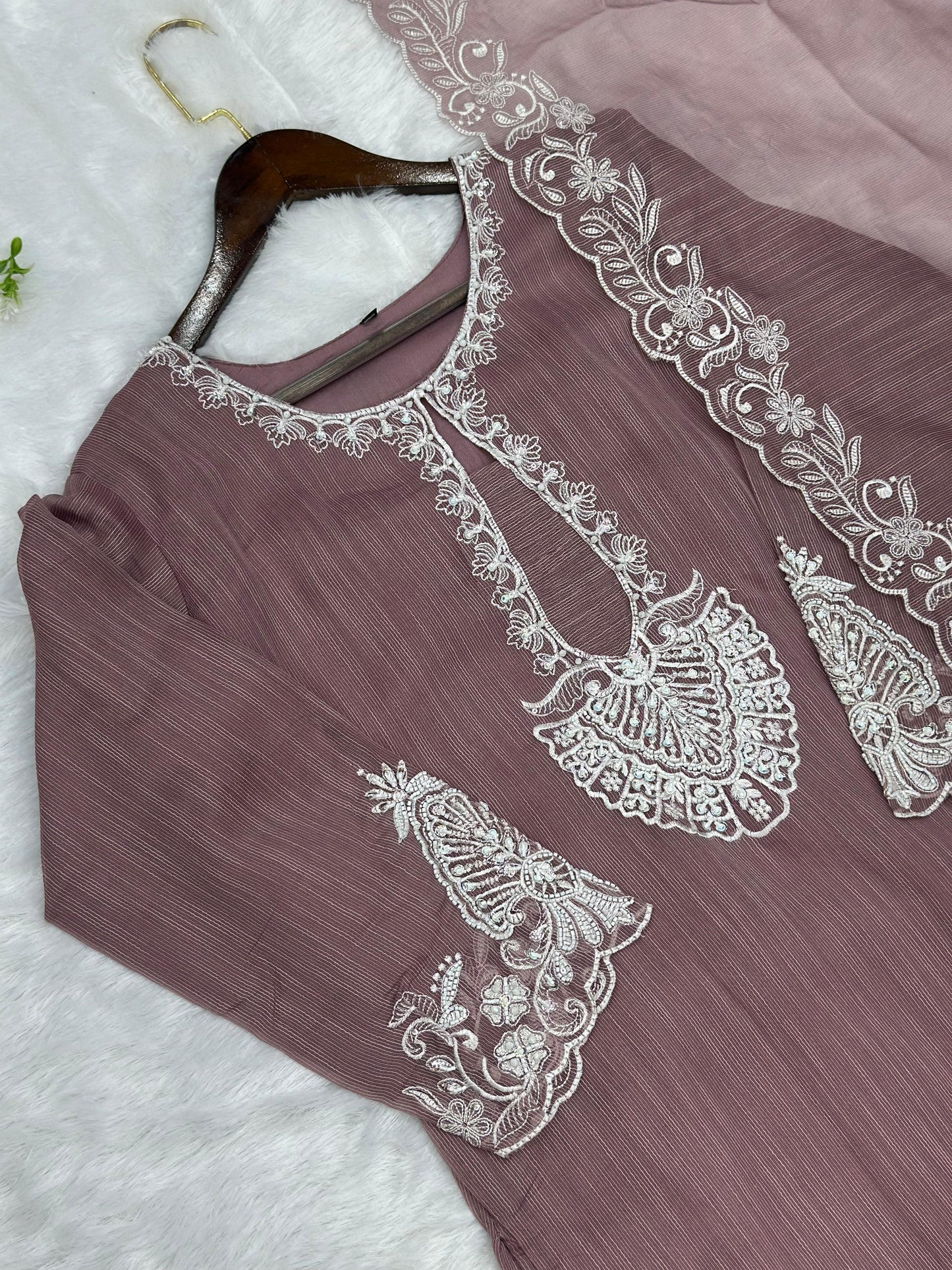 623 Premium Embroidered Pakistani Party Wear - Pink