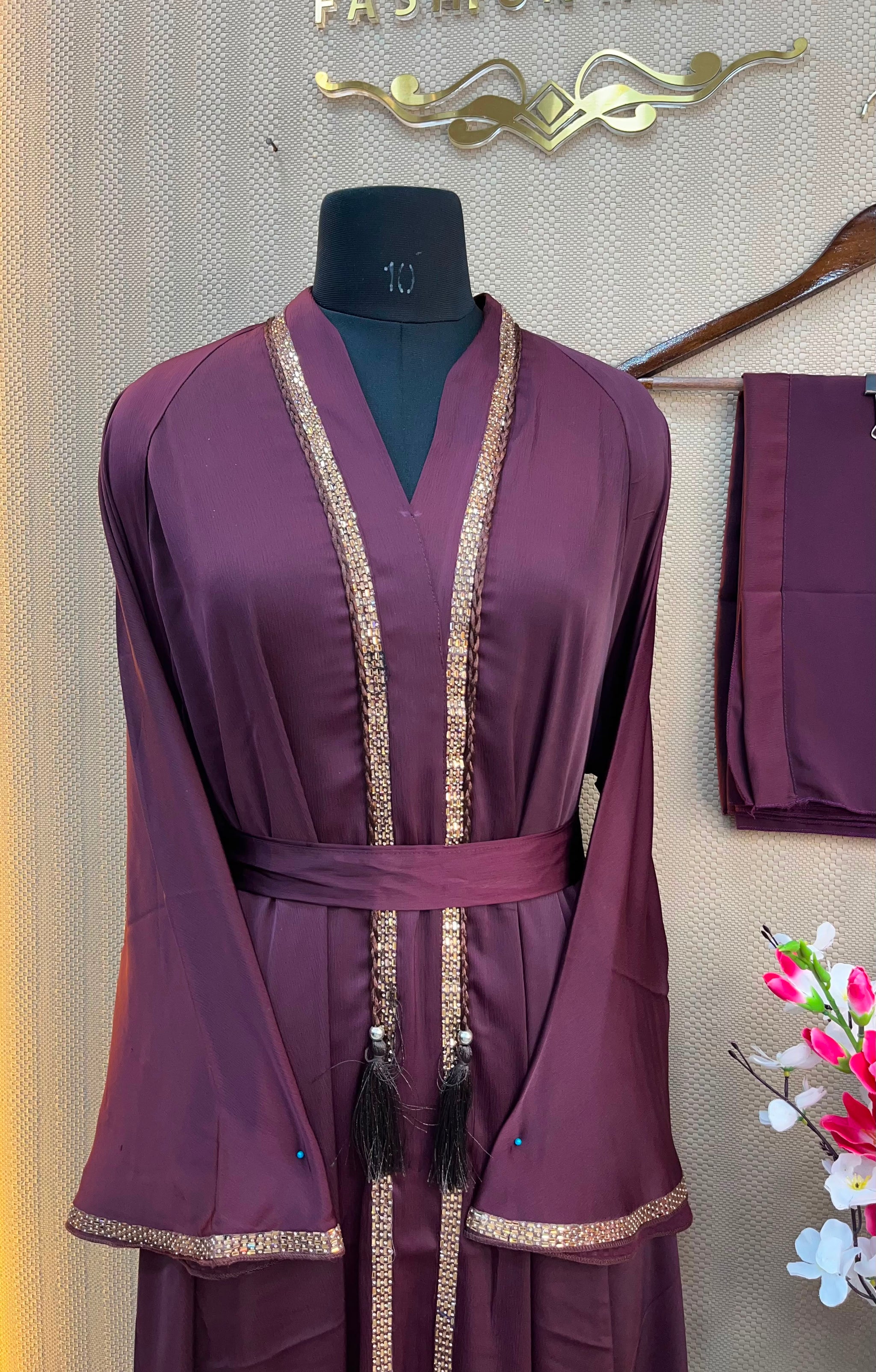 1126 The Premium Abaya -  Ash Gray