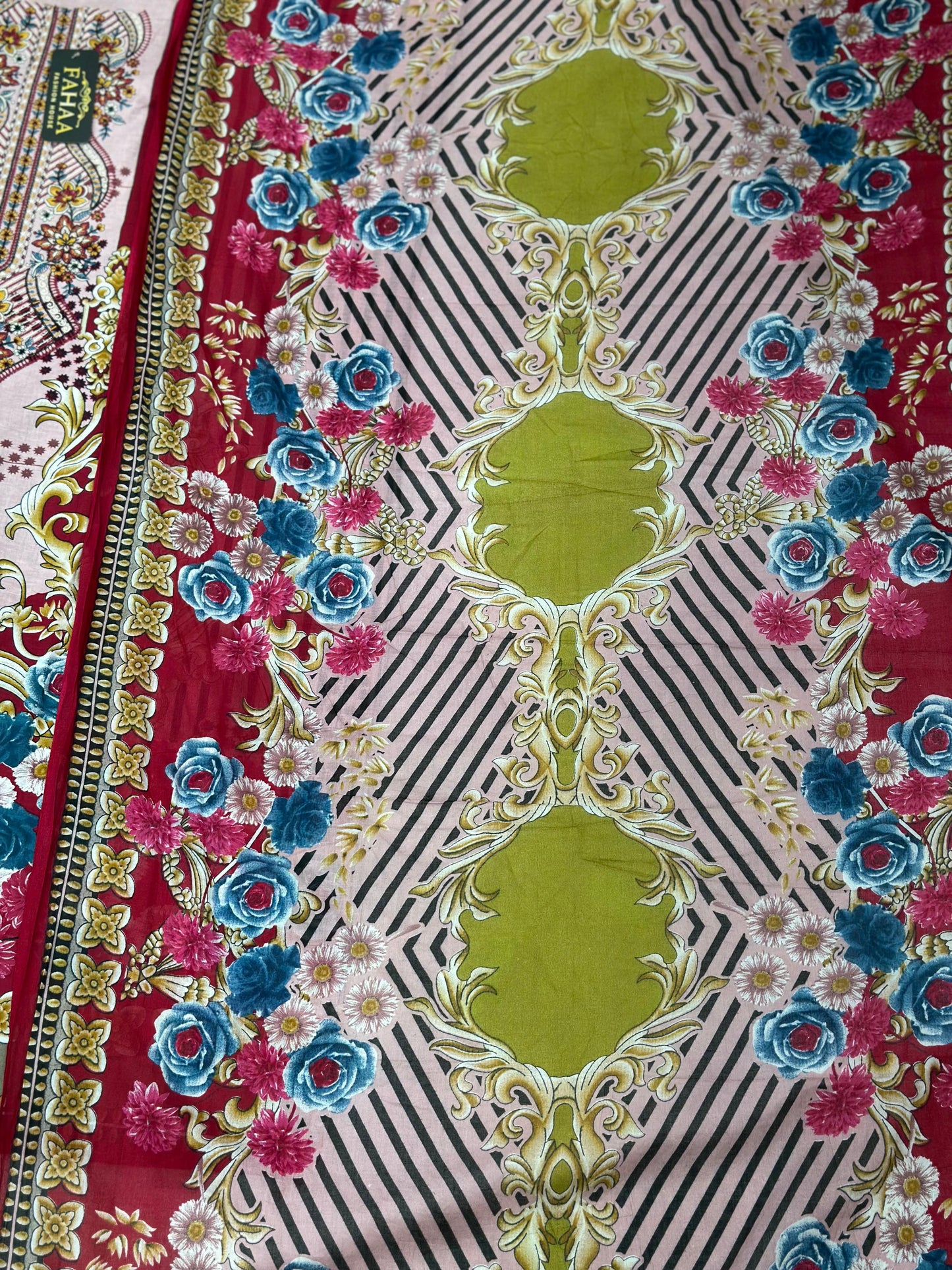 1005 Unstitched Casual Lawn Suit