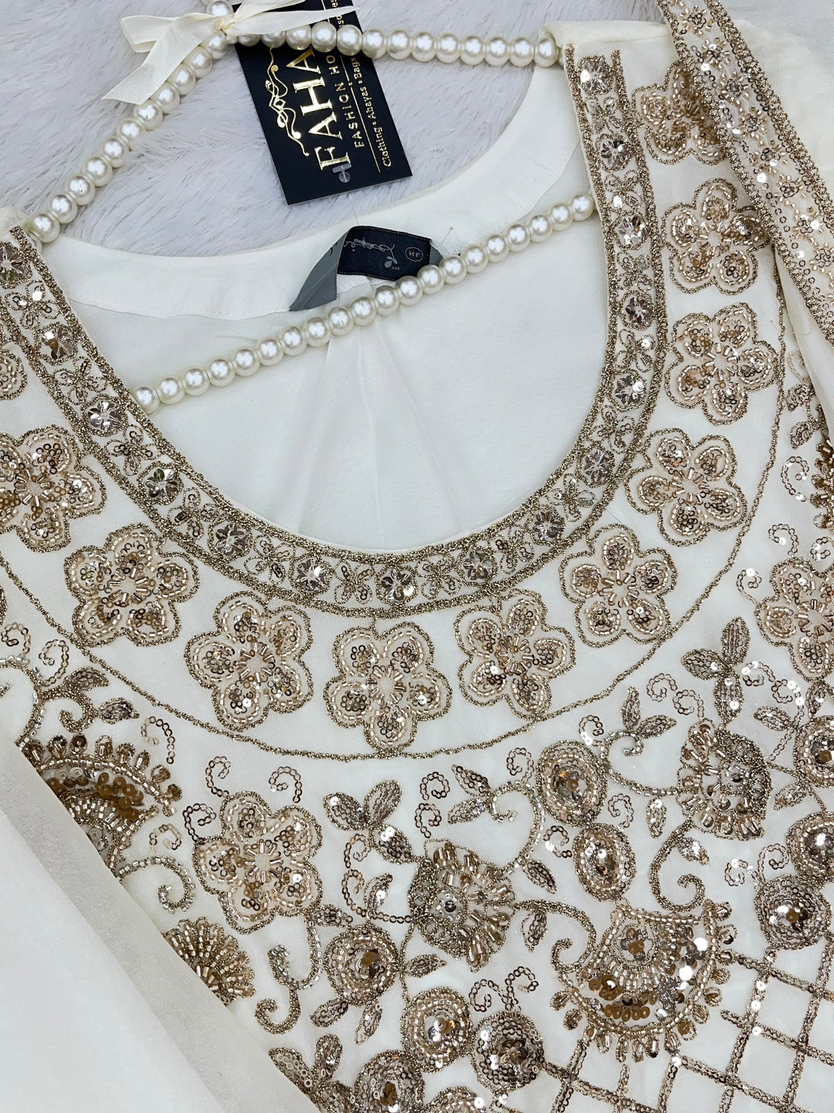 1427 Heavy Pakistani Partywear - White
