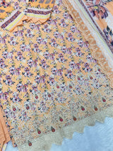 682 Pakistani Lawn Suit - Orange
