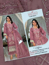 1456 Pakistani Unstitched Partywear - Rose Pink