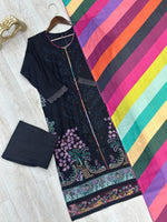 625 Premium Pakistani Lawn Suit - Black