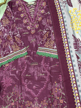 628 Premium Pakistani Lawn Suit - Terracotta