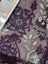 1437 Pakistani Unstitched Partywear - Purple