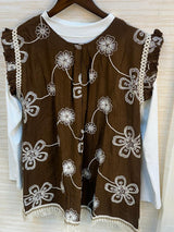 896 Flared Coord Set - Brown