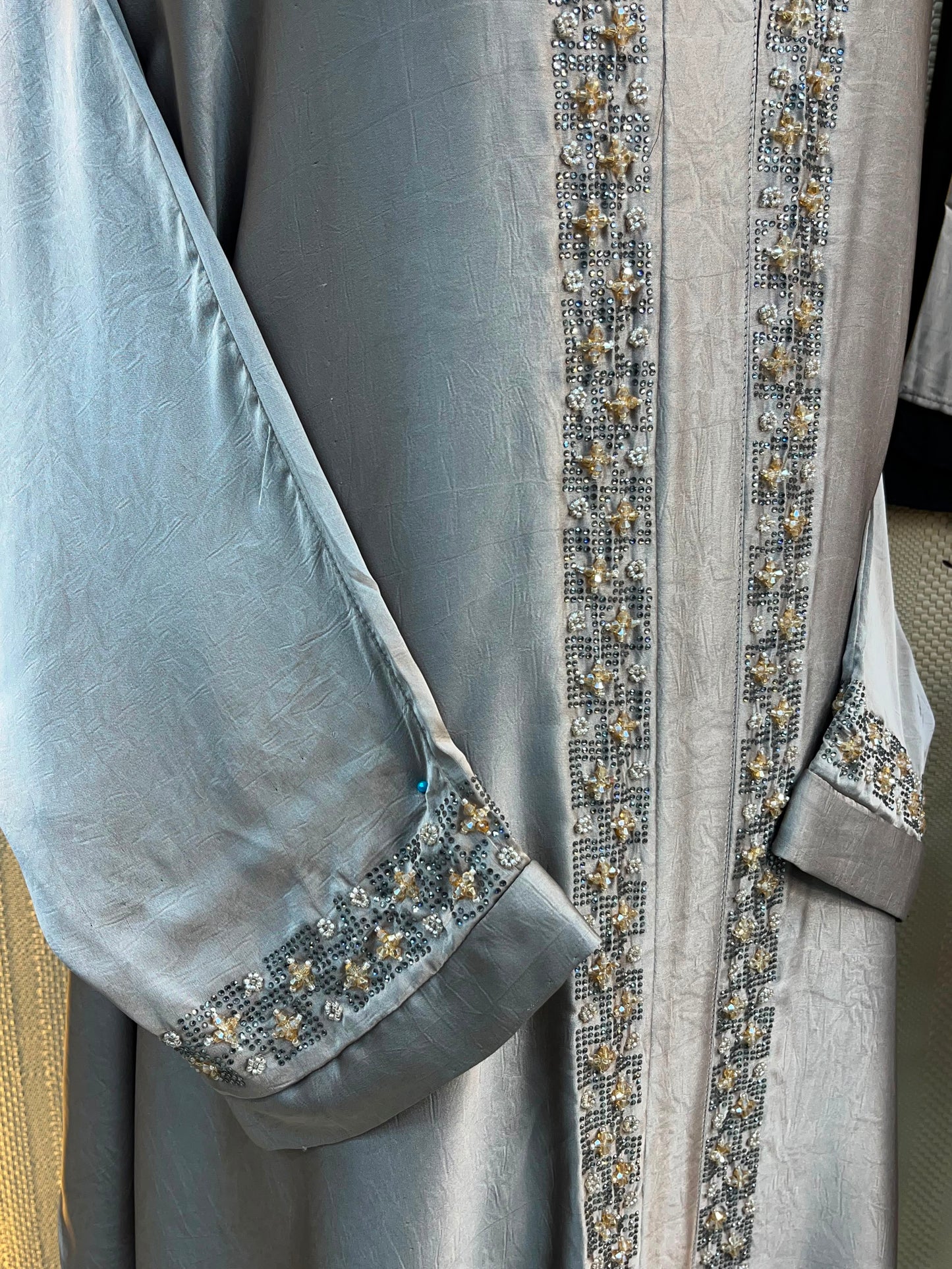 1120 The Premium Abaya - Dusty Steel Gray