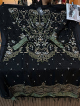 1484 Pakistani Unstitched Party Wear - Black