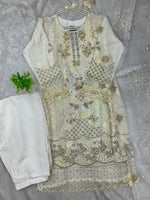 1433 Heavy Pakistani Partywear -  Off White