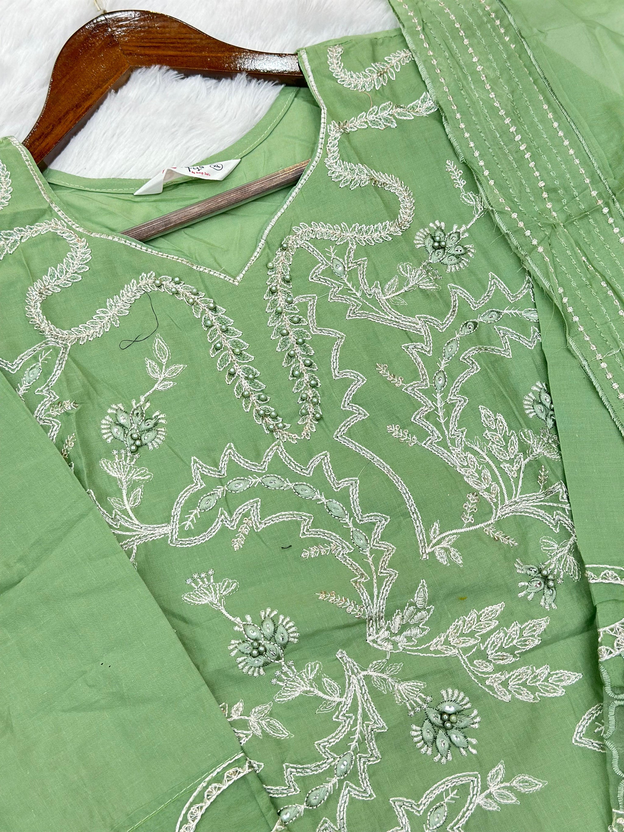 756 Elan Readymade Pakistani Heavy Embroidered Lawn