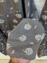 1447 Korean Bow Night Wear - Steel Grey