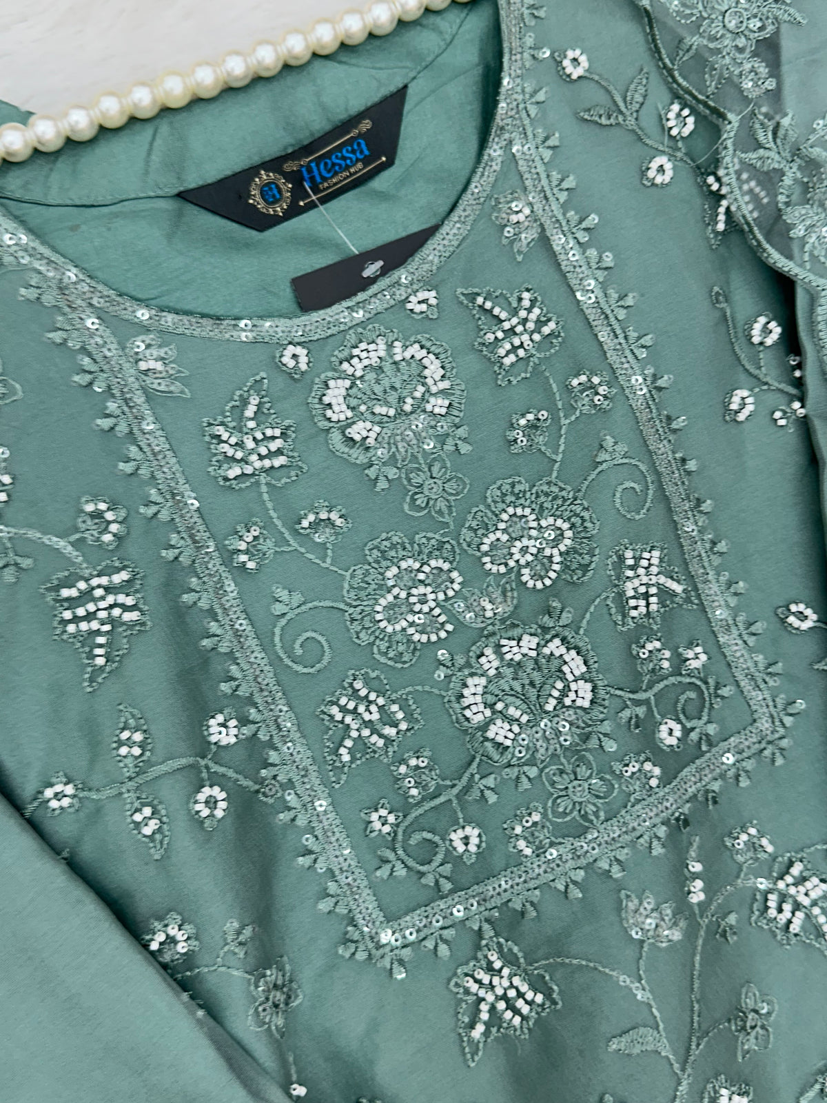 1432 Heavy Pakistani Partywear - Dusty Peach