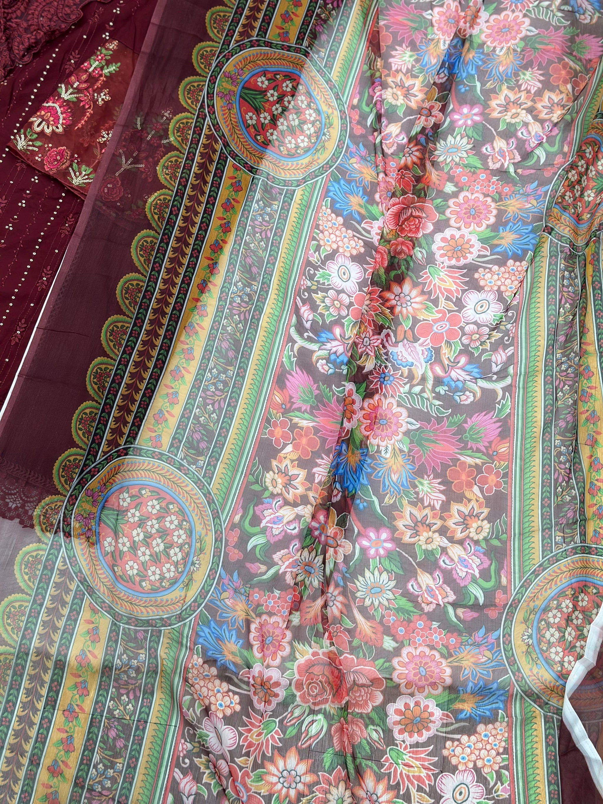 963 Maria-B Unstitched Pakistani Embroidered Suit