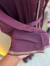 1126 The Premium Abaya -  Ash Gray