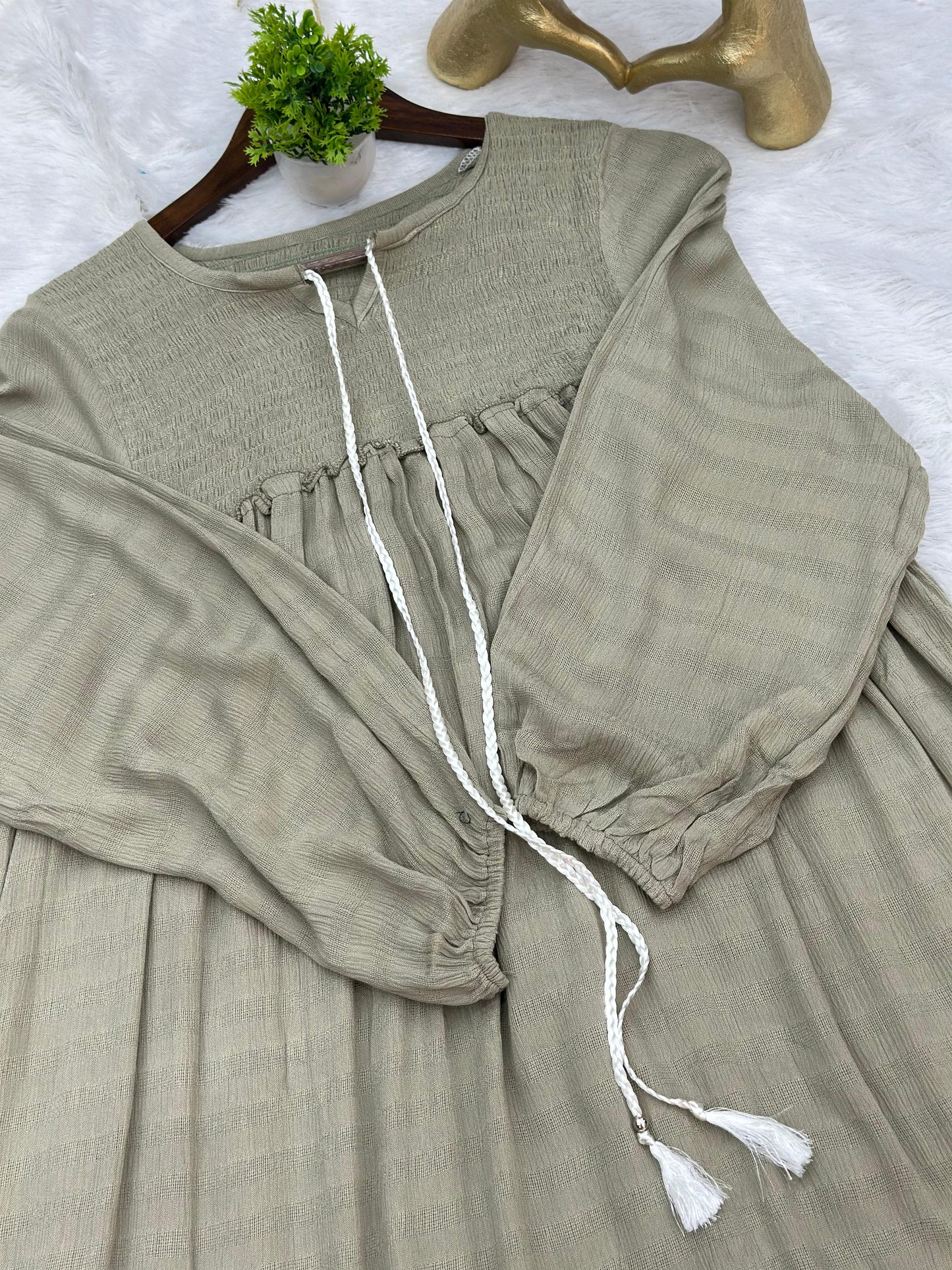 690 Casual Top - Olive Green