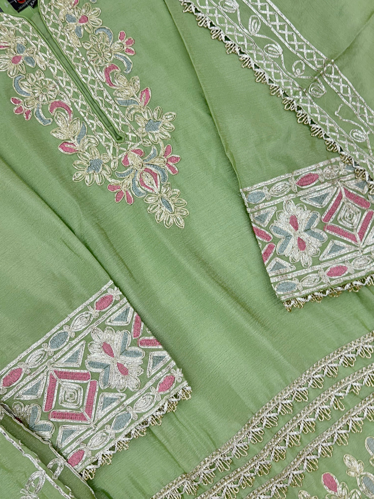1435 Heavy Pakistani Partywear - Green