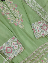 1435 Heavy Pakistani Partywear - Green