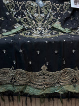 1484 Pakistani Unstitched Party Wear - Black