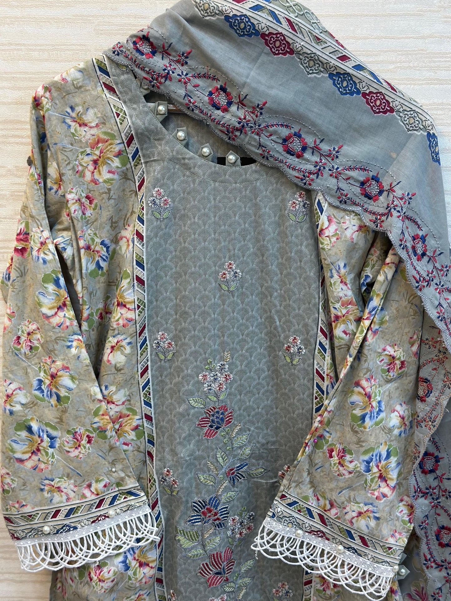 407 Floral Lawn Suit