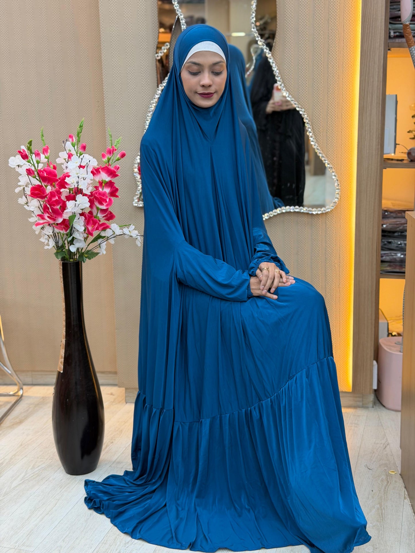 600 Long Namaz Wear Cloth - Teal