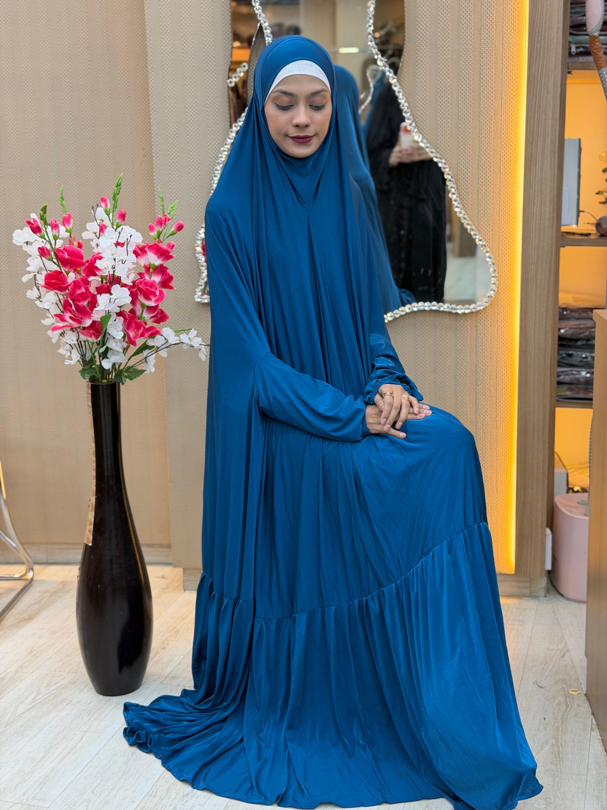 600 Long Namaz Wear Cloth - Teal
