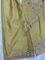 633 Pakistani Hand-Work Embroidery Sharara Set