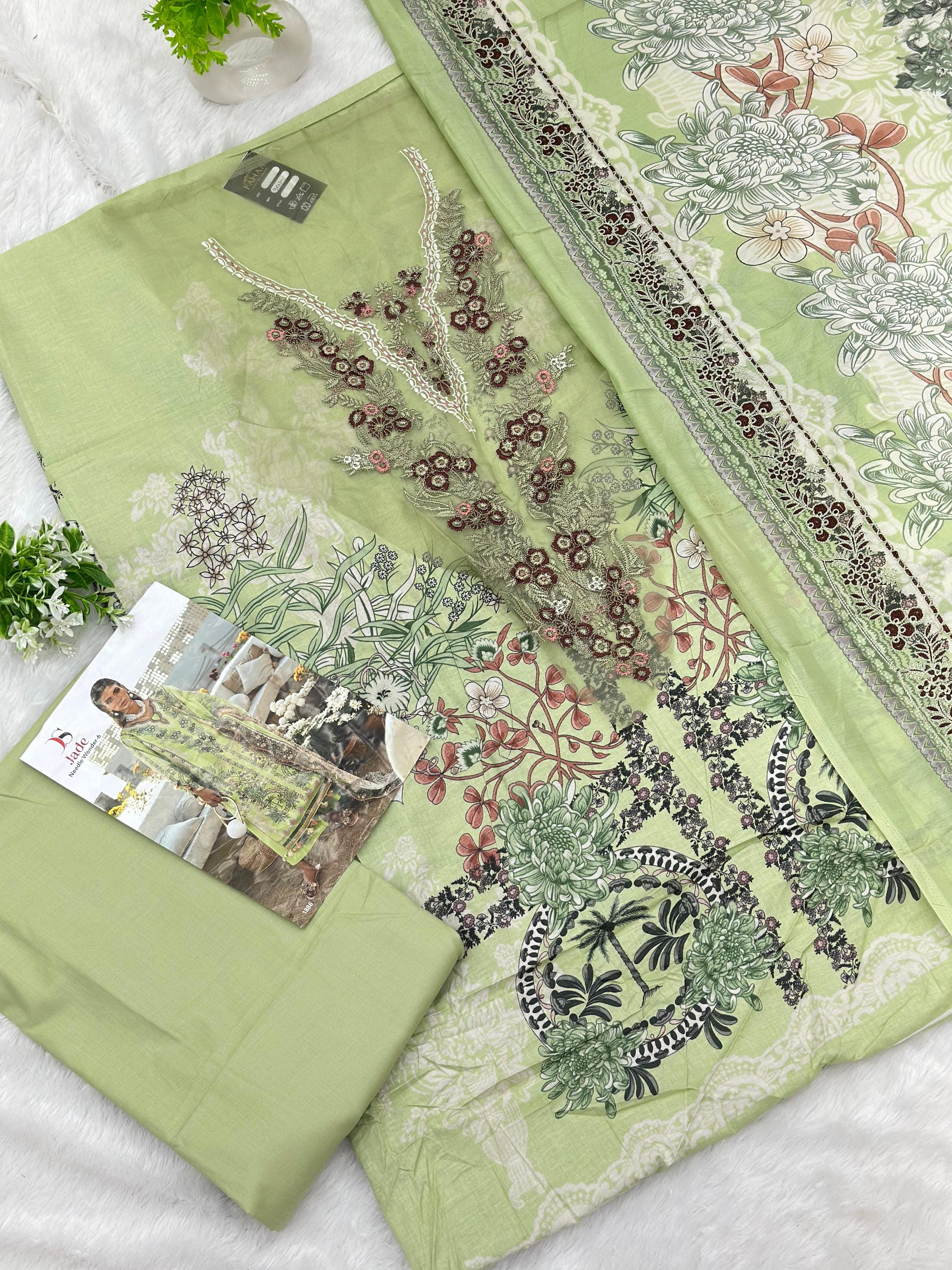 1001 Unstitched Casual Lawn Suit