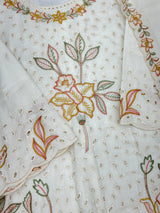 631 Premium Pakistani Lawn Suit - Ivory