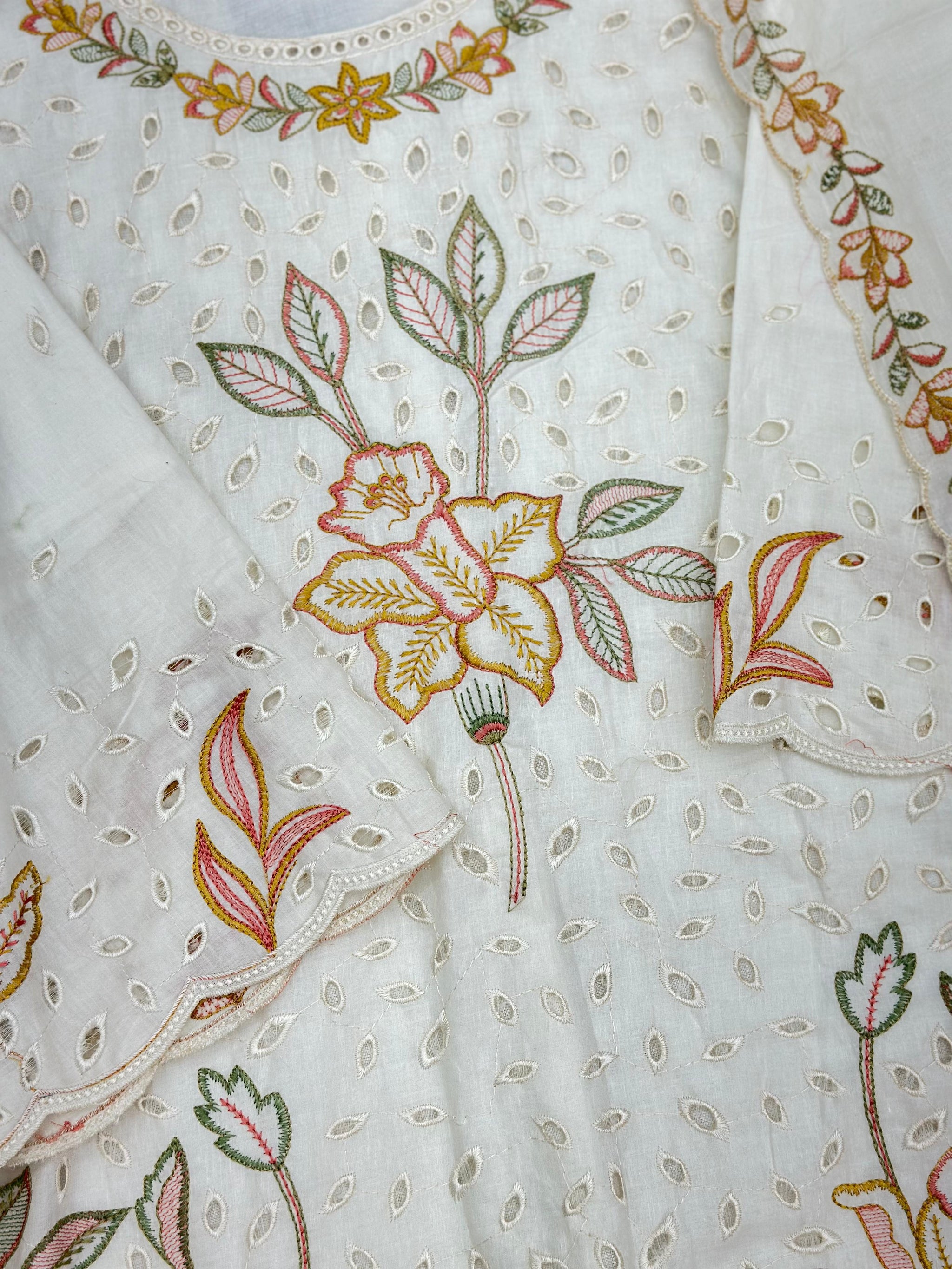 631 Premium Pakistani Lawn Suit - Ivory
