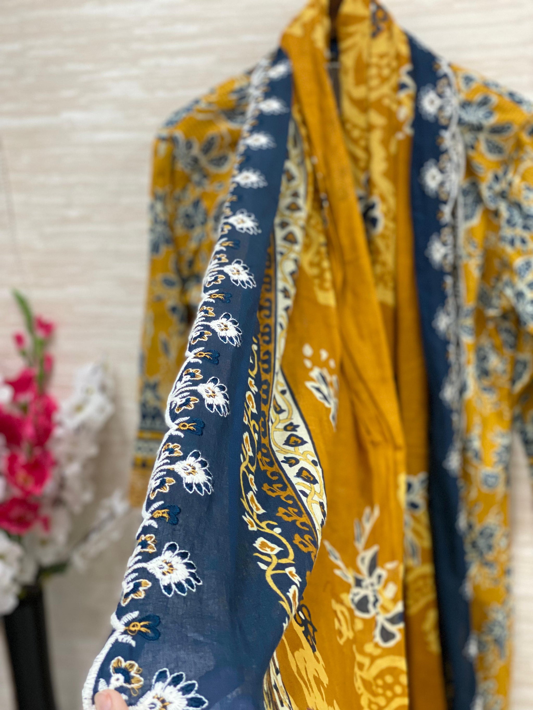 Code 567 HALA V NECK PAKISTANI LAWN COTTON SUIT