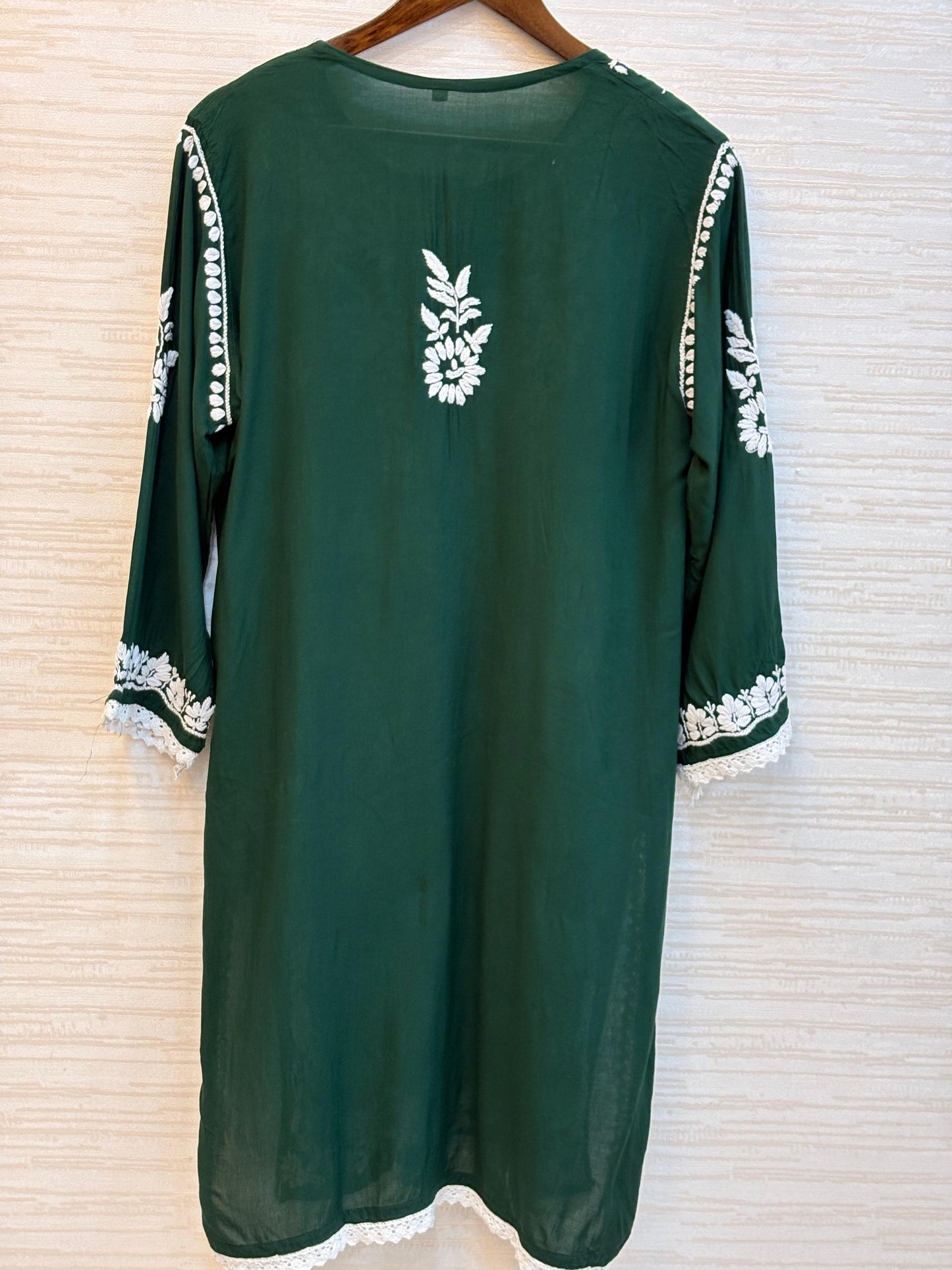 615 Lucknowi Gharara Set | Dark Green