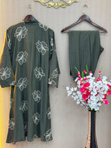 925 Modest Long Coord-Set -  Olive Green