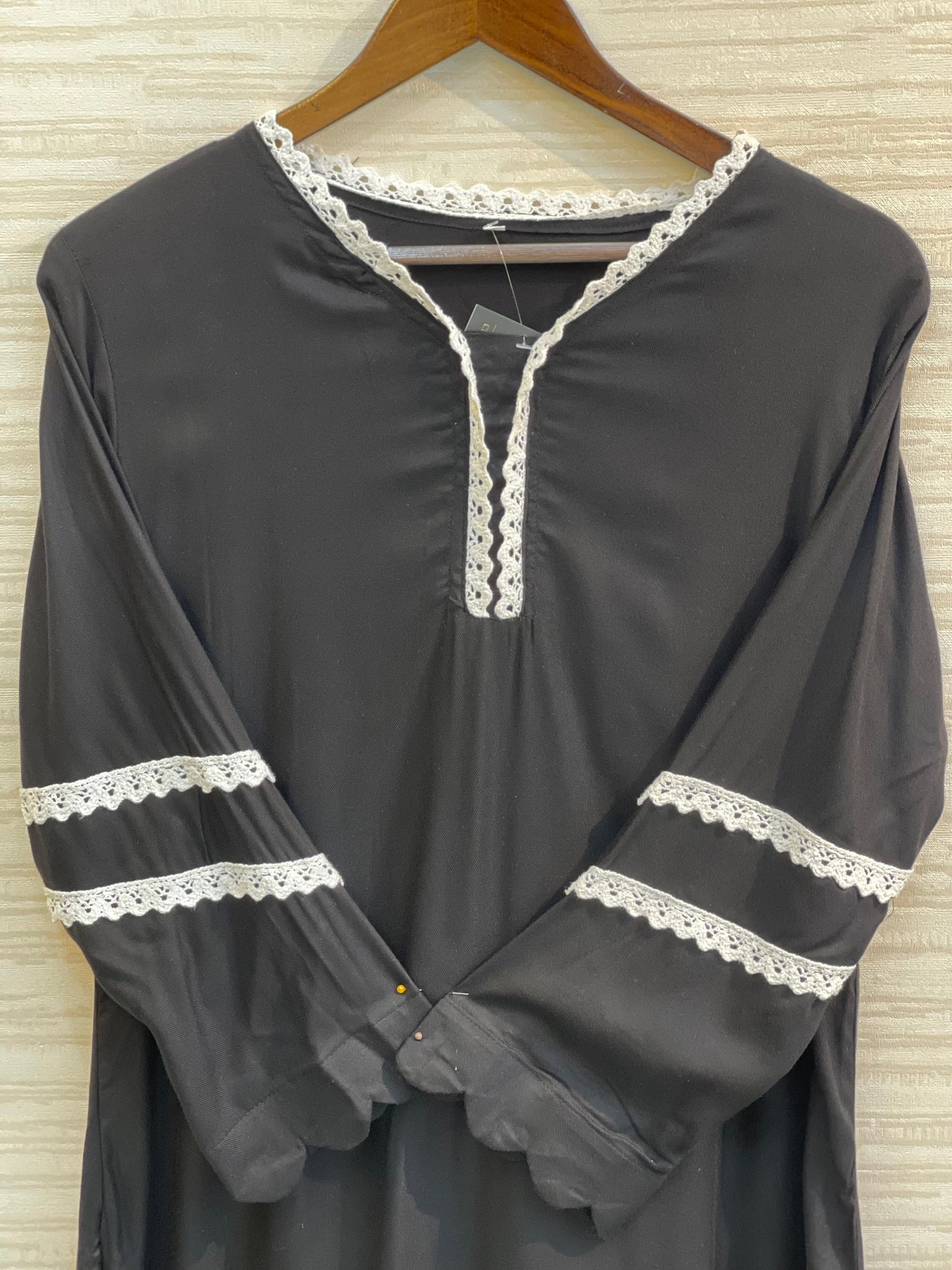 507 Black - Lace Trimmed Cordset