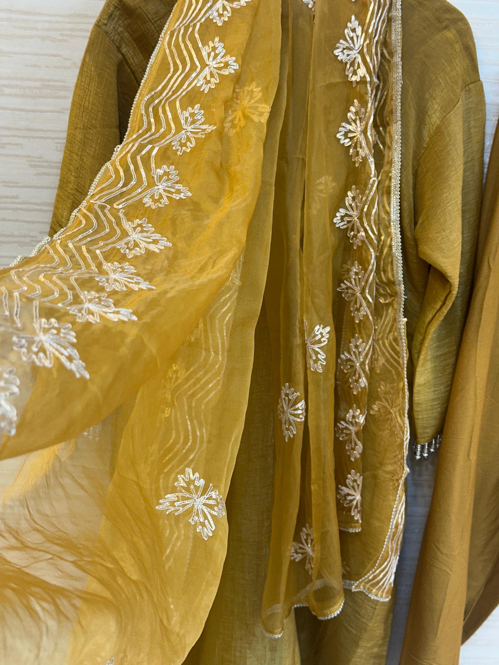 378 Regal Gota-Patti Georgette Ensemble