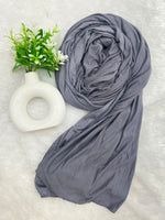 1188 Modest Jersey Hijab - Steel Grey